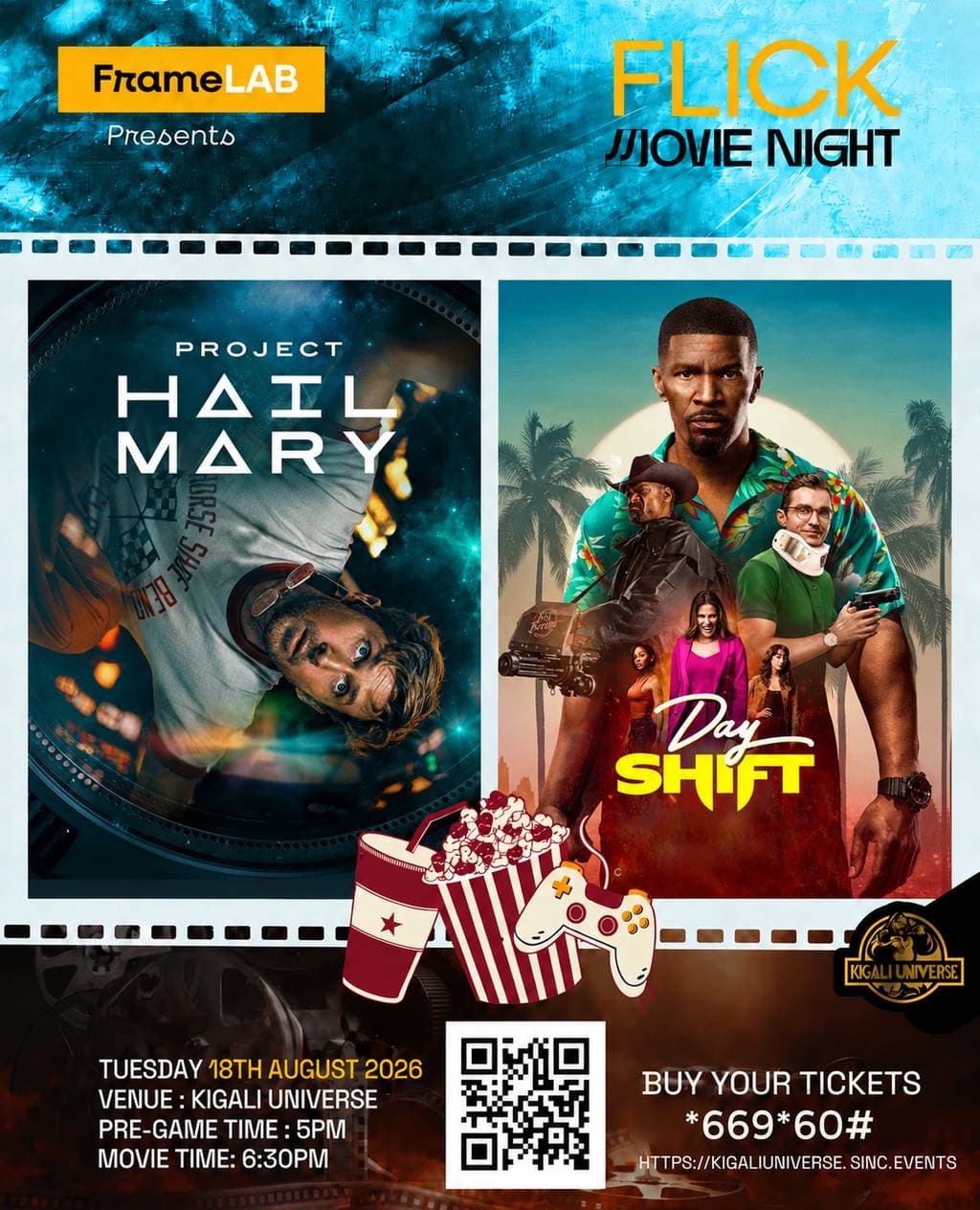 Flick Movie Night - Project Hail Mary & Day Shift